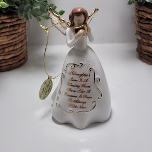 2002 Bradford Edition Daughter's Love Heirloom Porcelain Angel Musical Ornament